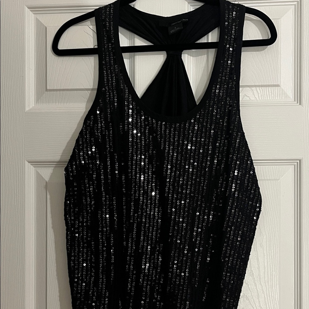 Calvin Klein Jeans Black Sparkle Tank Top